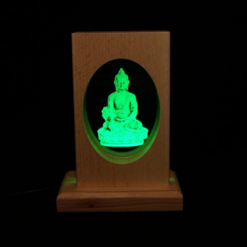 Meditationsleuchte | Stimmungslicht | Lampe| Medizinbuddha grün | Natur farben