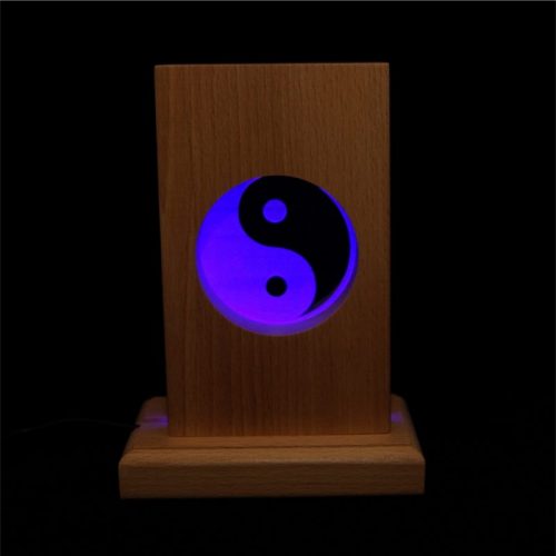 Meditationsleuchte | Stimmungslicht | Lampe| Yin Yang violett | Natur farben