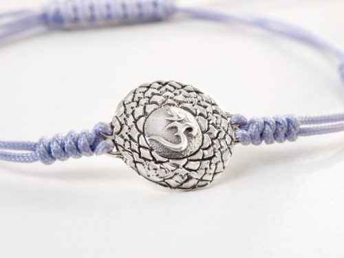 Chakra Armband | mit Kronen Chakra | aus Sterling Silber | Yoga Schmuck