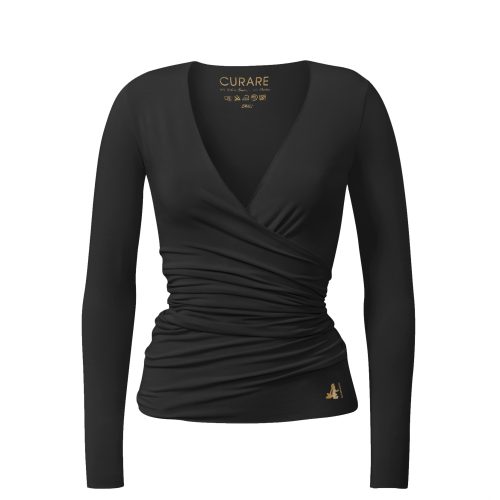 Yoga Jacke – Wrap Jacket von Curare black GOLD EDITION