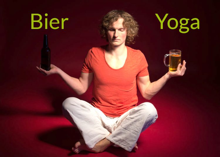 Bier Yoga – der spaßige Yogastil mit zwei Flaschen Bier