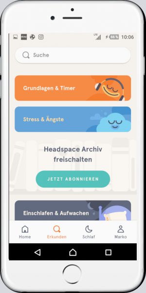 Headspace geführte Meditations-App